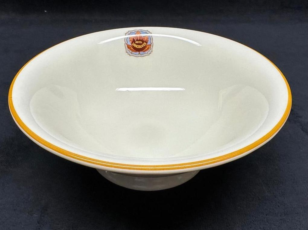Vintage Railway Hotel Vancouver 8" Footed Bowl (1 of 5)