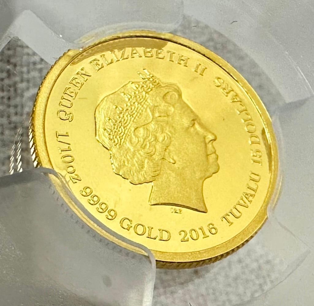 2016 Tuvalu Pearl Harbor 24k Gold $15 PCGS PR70: These coins have been tested and researched to the best of our ability prior to listing. Please view photos, as they are a part of the condition. DETAILS: Metal - .9999 Fine Gold Tested - Yes Size - 1