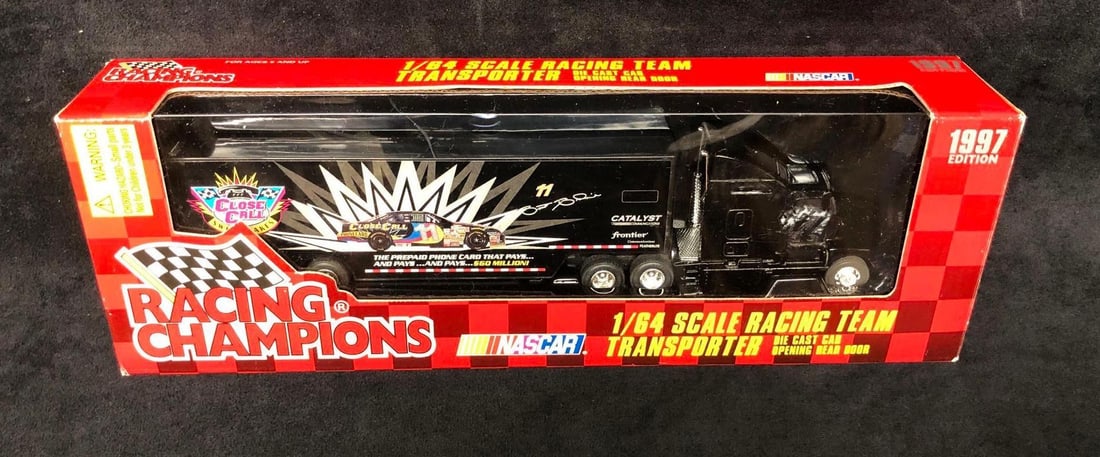 #11 Brett Bodine Racing Champions NASCAR 1997 Close Call 1:64 Scale Racing Team Transporter (1 of 5)