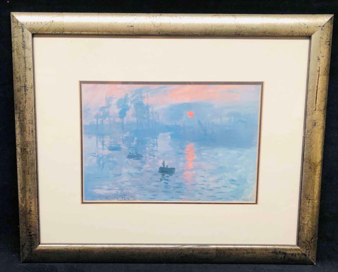 Framed Print Of Claude Monet's Impression Sunrise 72' (1 of 6)