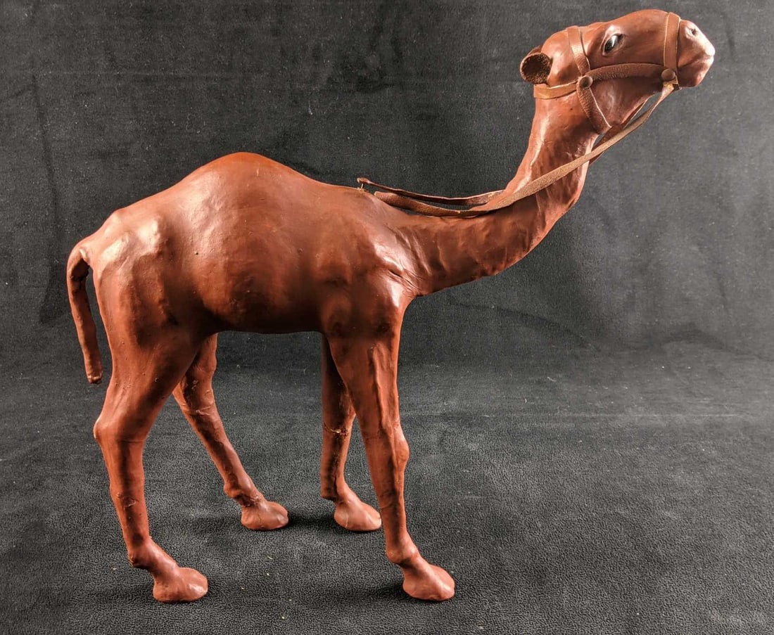 Vintage Camel Figurine Leather Wrapped Camel (1 of 6)