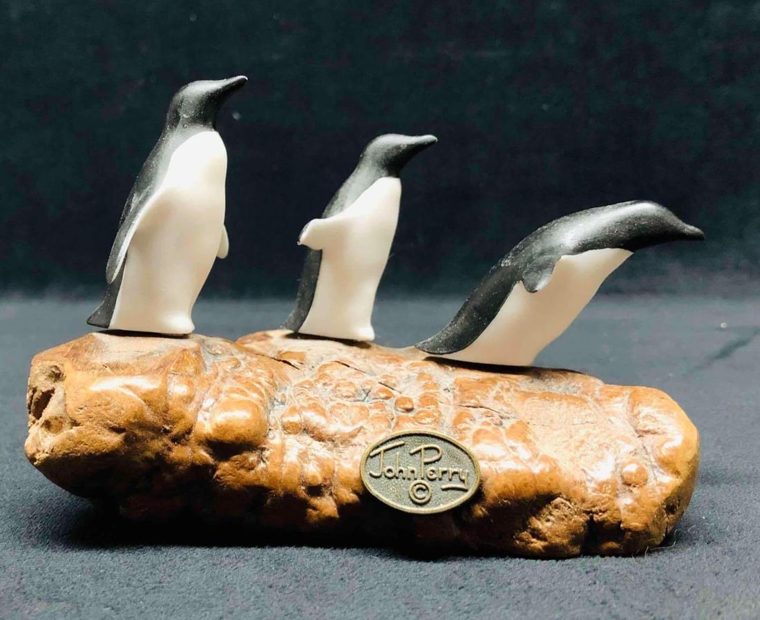Signed John Perry Penguin Art Sculpture 2017 (1 of 10)