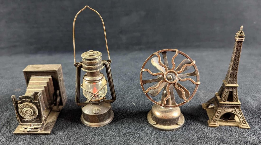 4 Vintage Lantern, Camera, Fan & Eiffel Tower Pencil Sharpeners (1 of 10)