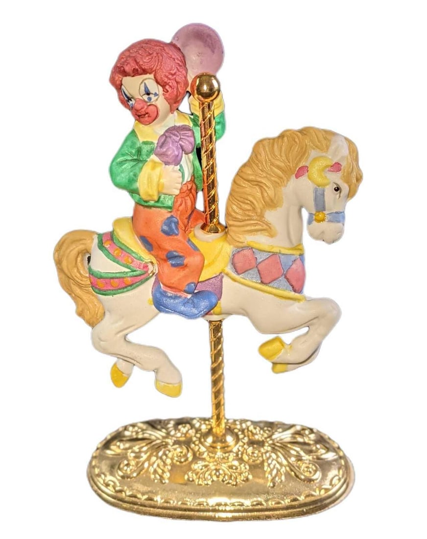 Scarborough Fair Carousel Horse Porcelain Clown Figurine (1 of 7)