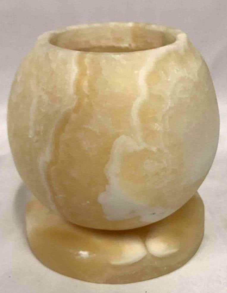 Egyptian Soft White Alabaster Stone Candle Holder (1 of 7)