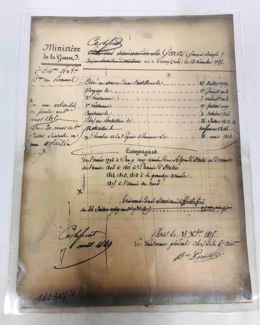 Copies Certifiée Conforme Vincennes Signed General Fournier Chef Du Service Historique De L'Armée (1 of 4)