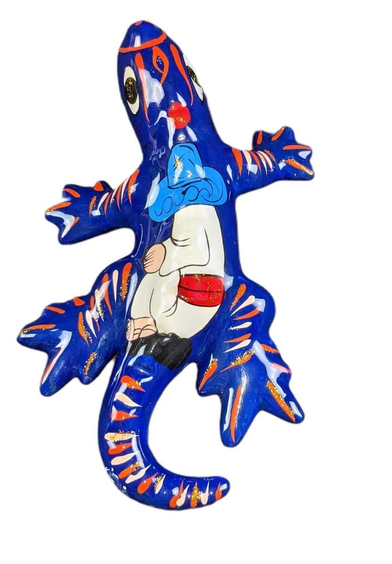 Hand Painted Ceramic Gecko Figurine (1 of 5)