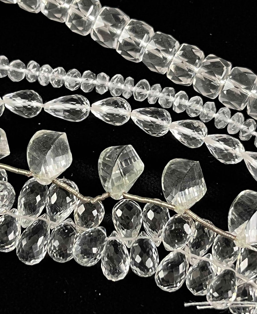 White Topaz Assorted Cut Jewelers Bead Strands (5) (1 of 7)