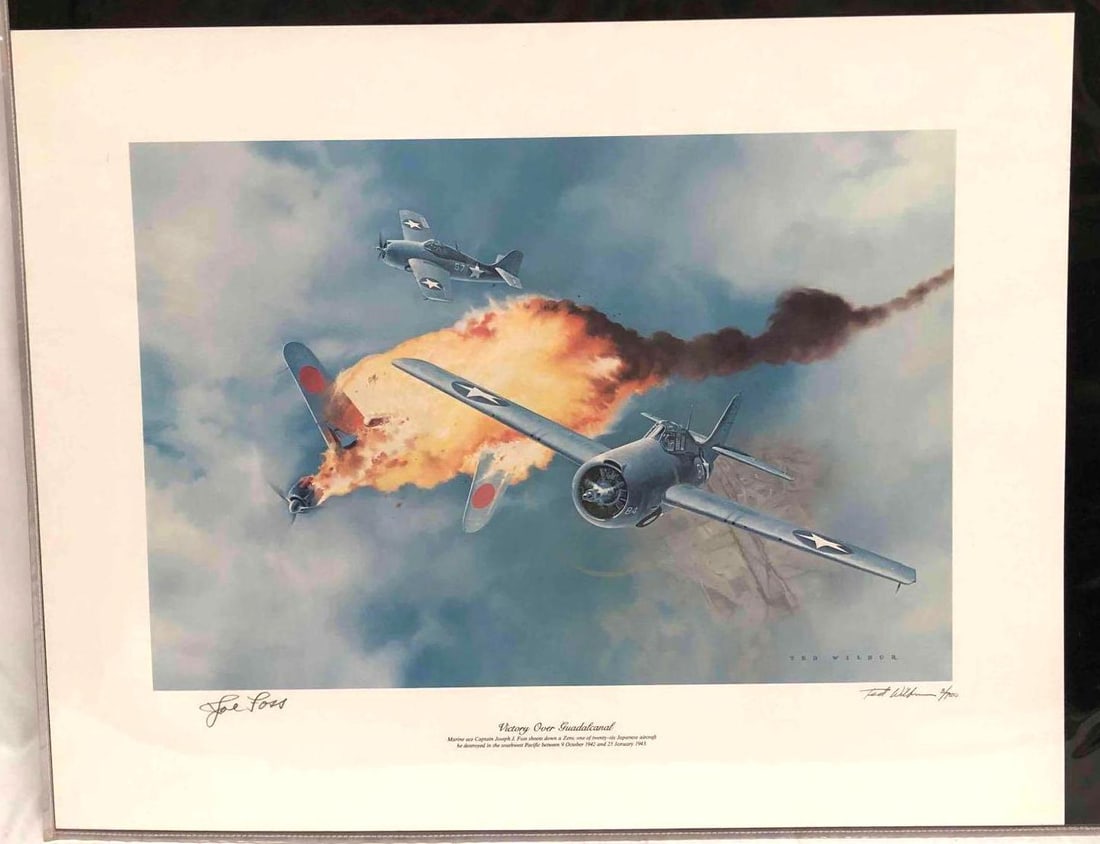 Signed & Numbered Print Of "Victory Over Guadalcanal" By Ted Wilbur (1 of 7)