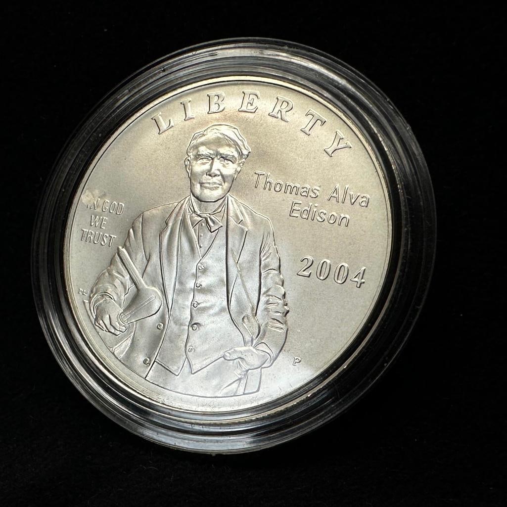 2004 Thomas Edison Silver Dollar (1 of 2)