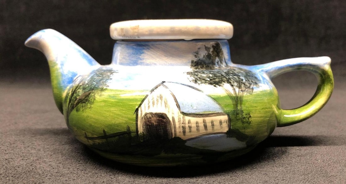 Vintage 1984 Hand Painted Amish Folk Art Tea Pot - Artist Signed Jeanne Koch (1 of 7)