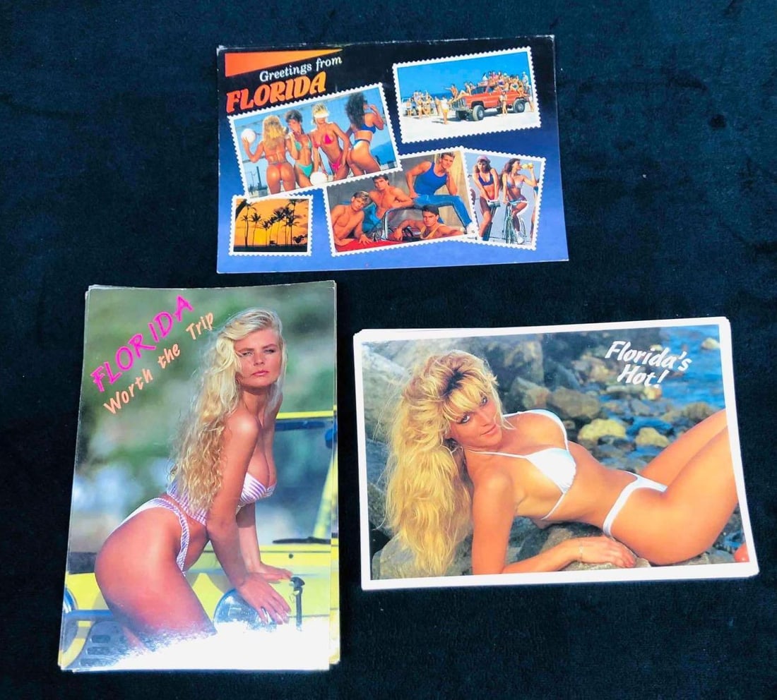 Three Stacks Of Vintage 80's/90's Bikini Florida Beach Postcards (48 Total) (1 of 15)