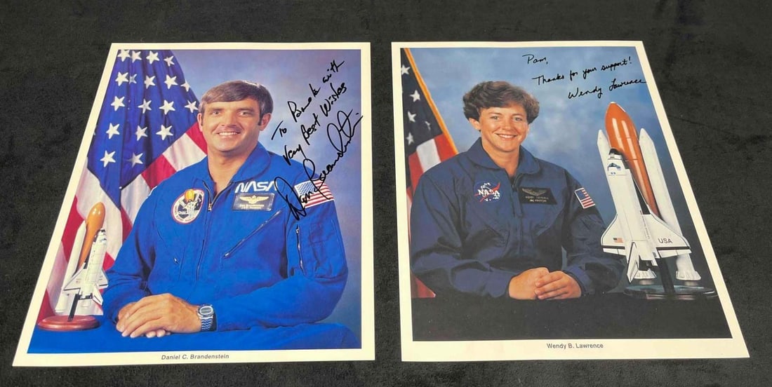 Two Signed & Inscribed NASA Astronaut Photographs Wendy B. Lawrence & Daniel C. Brandenstein (JBH25) (1 of 7)