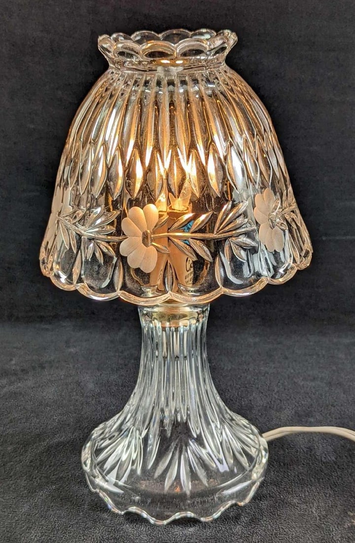 Princess House Boudoir Floral Crystal Desk Lamp (1 of 10)