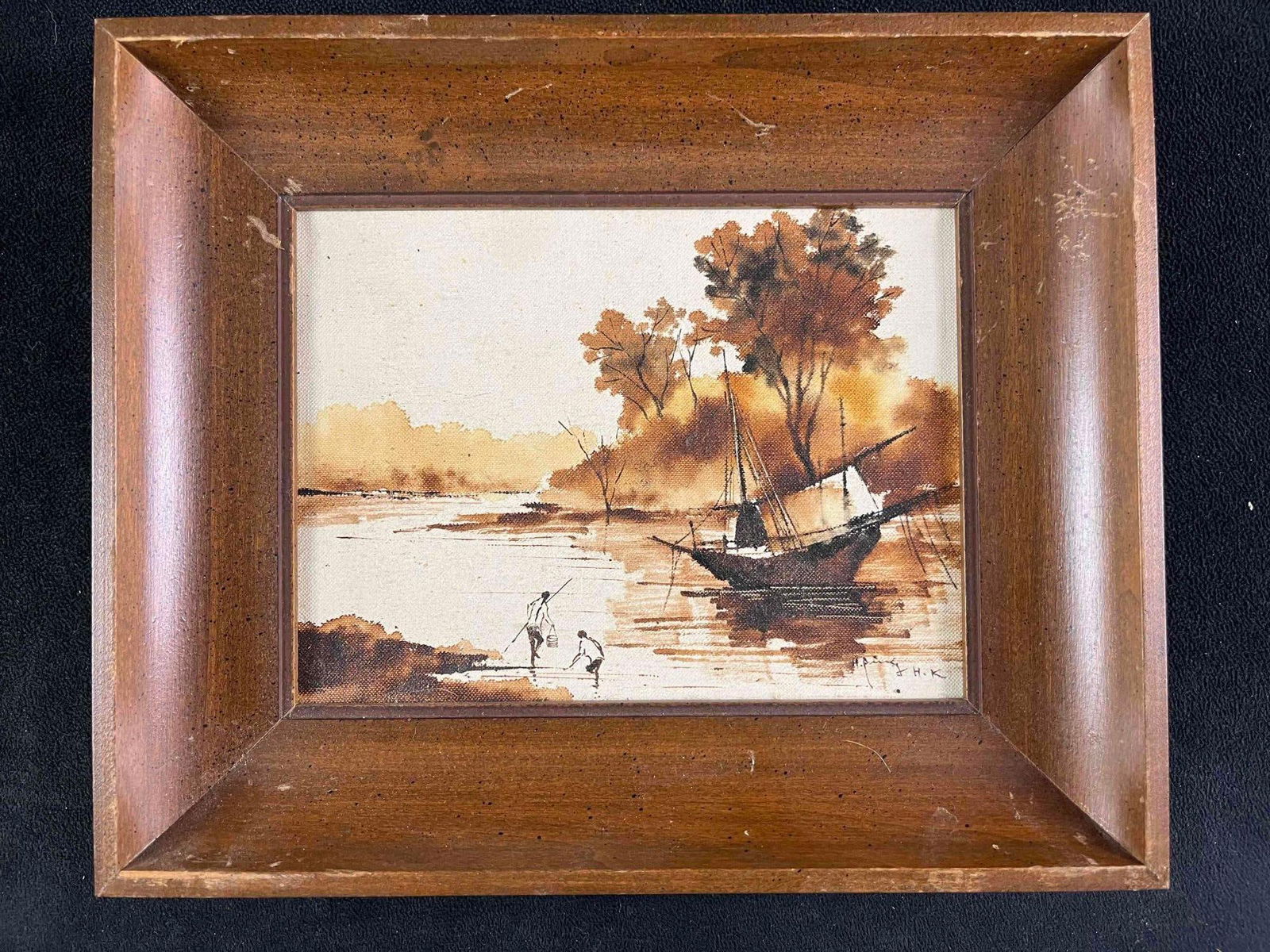 Framed Lake Scene Art Print (1 of 4)