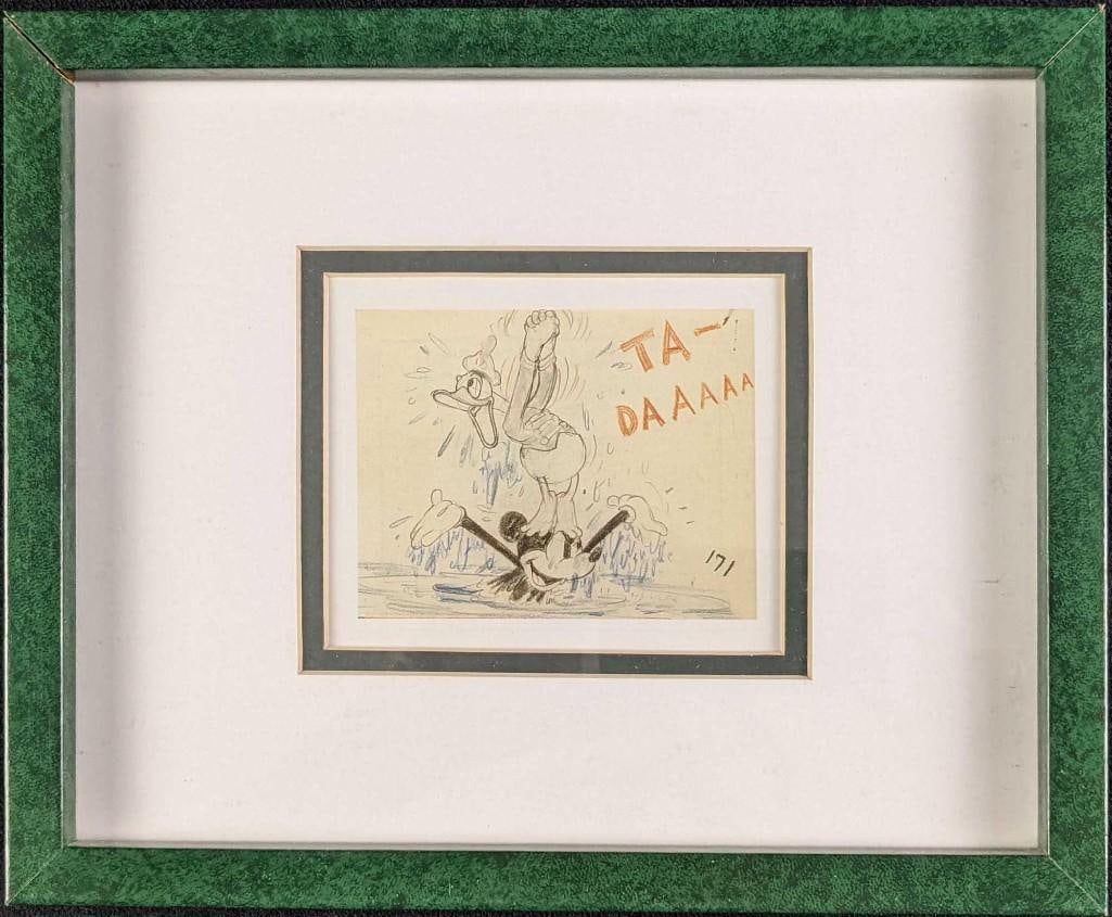 Disney Framed Prints ミッキーのゴルフcaninecaddy Story Sketch Print Canine Caddy 1941 Animation Mickey Mouse