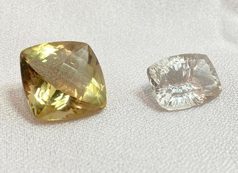 Large Gem Cut Quartz & Smokey Quartz (1 of 5)