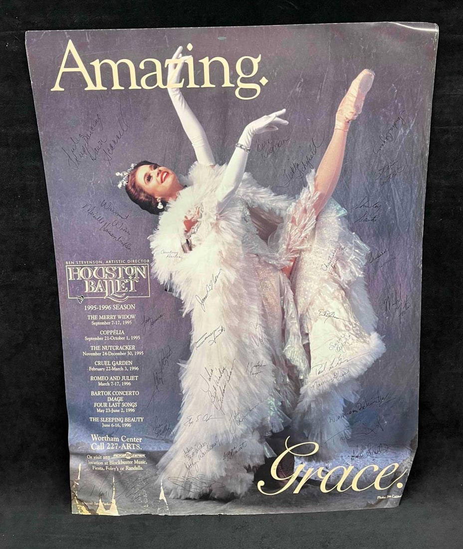 Amazing Grace Houston Ballet 19951996 Season Cast Signed Poster Auction