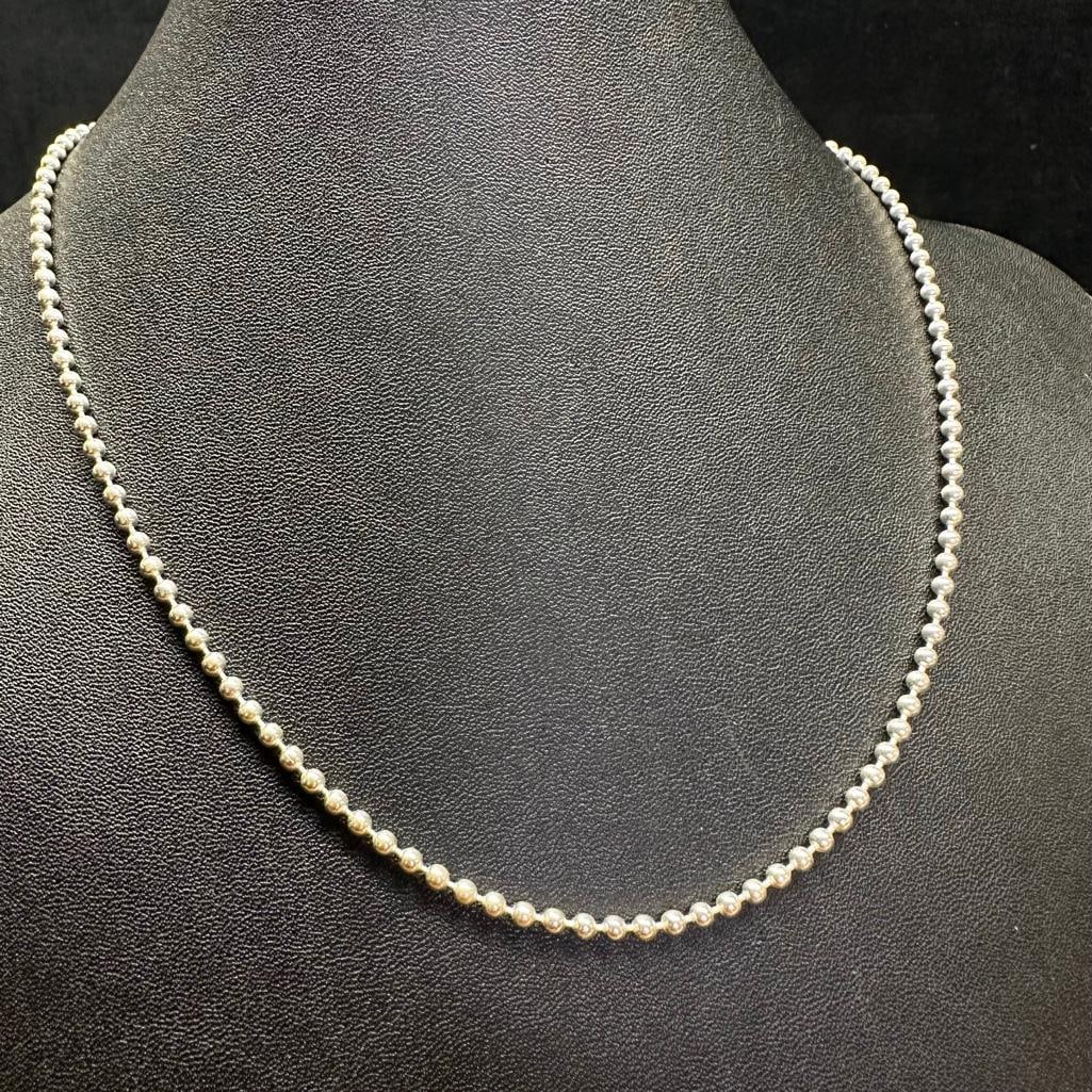 Sterling Silver Bead Link Necklace (1 of 3)