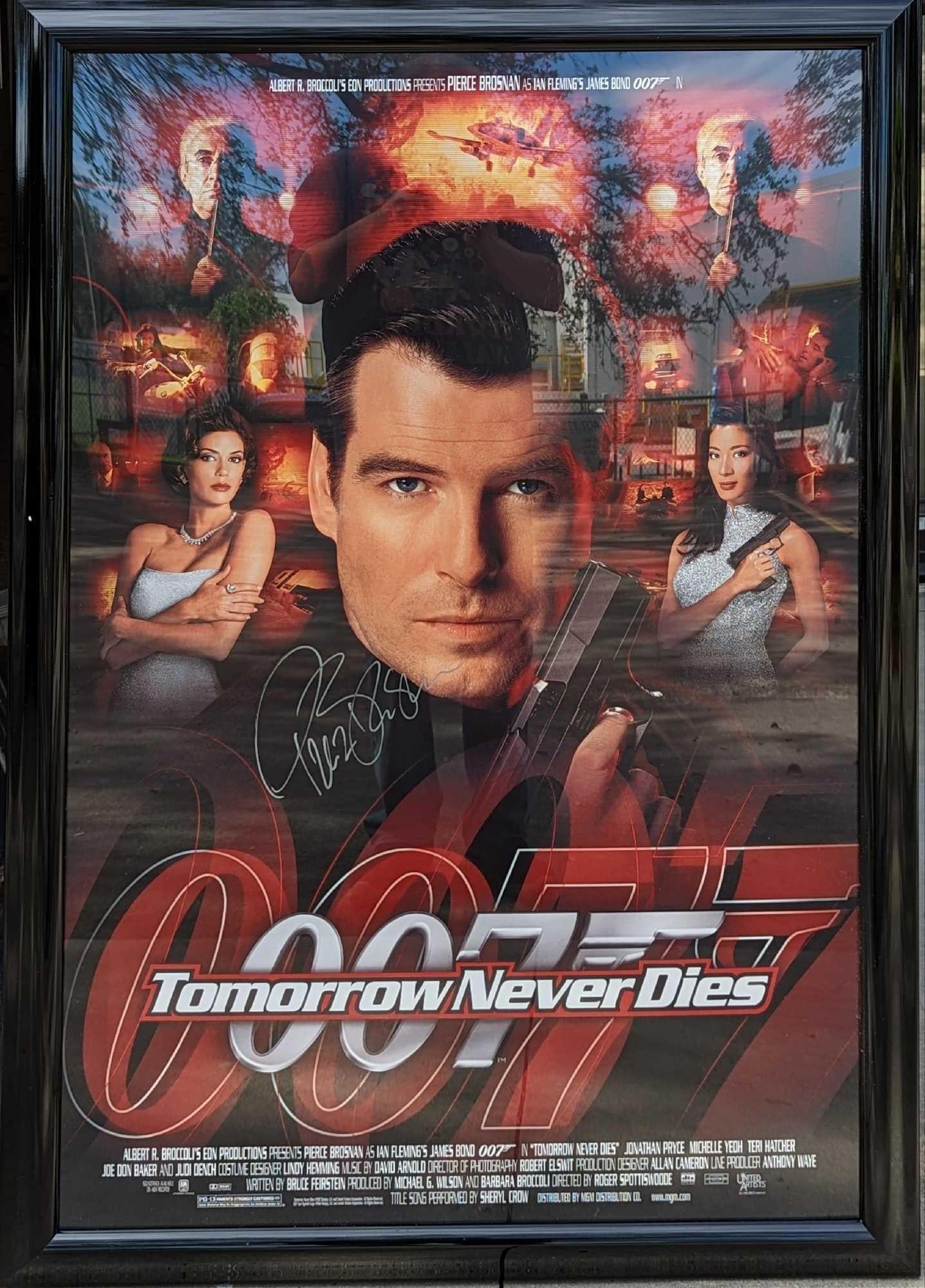 Framed Pierce Brosnan Autographed James Bond Poster (1 of 5)