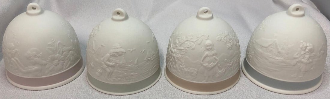 1998 Lladro #7613 #7614 #7615 #7616 Four Seasons Bell Ornaments (1 of 5)