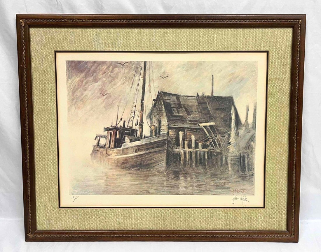 Framed & Signed Print "Snug Harbor" By John Kelly (1 of 10)