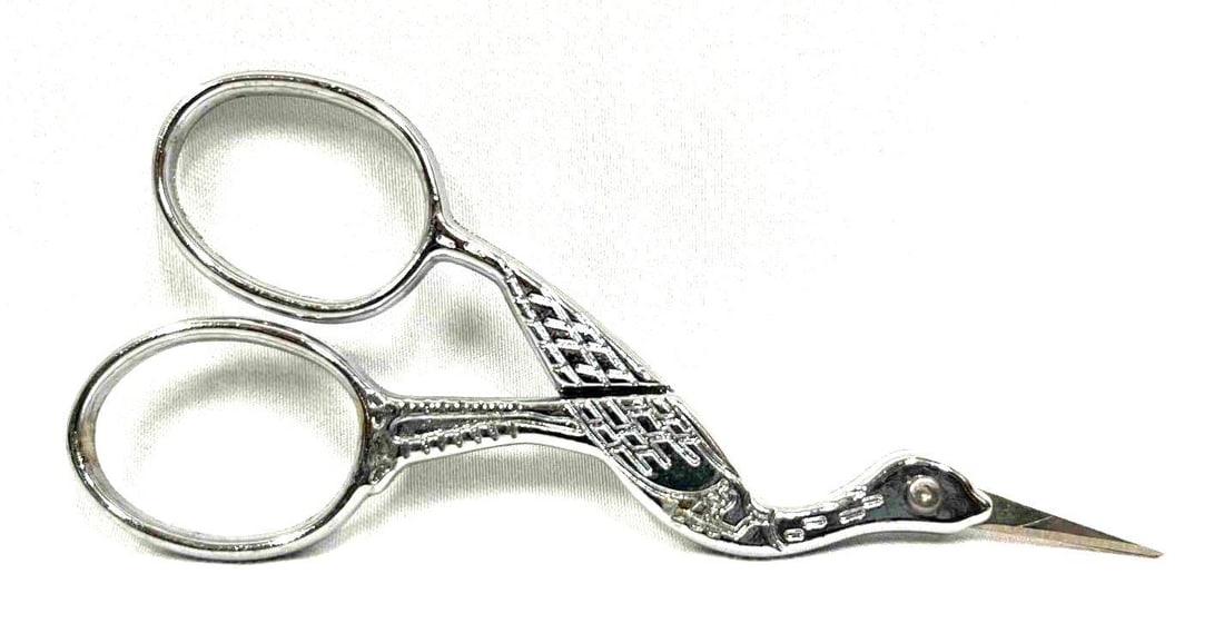 Sewing Scissors Stainless Stork Design (1 of 9)