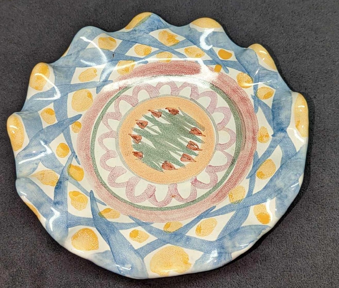 MacKenzie-Childs Pottery Ruffled Aalsmeer Dessert Plate (1 of 3)