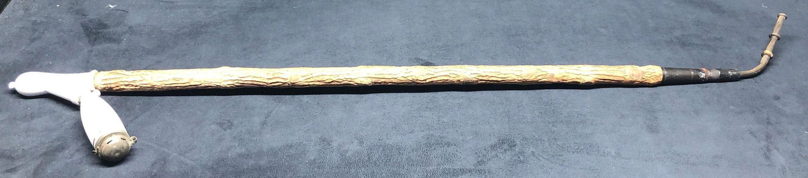 Vintage Long Pipe Rustic Wood Porcelain & Horn (1 of 7)