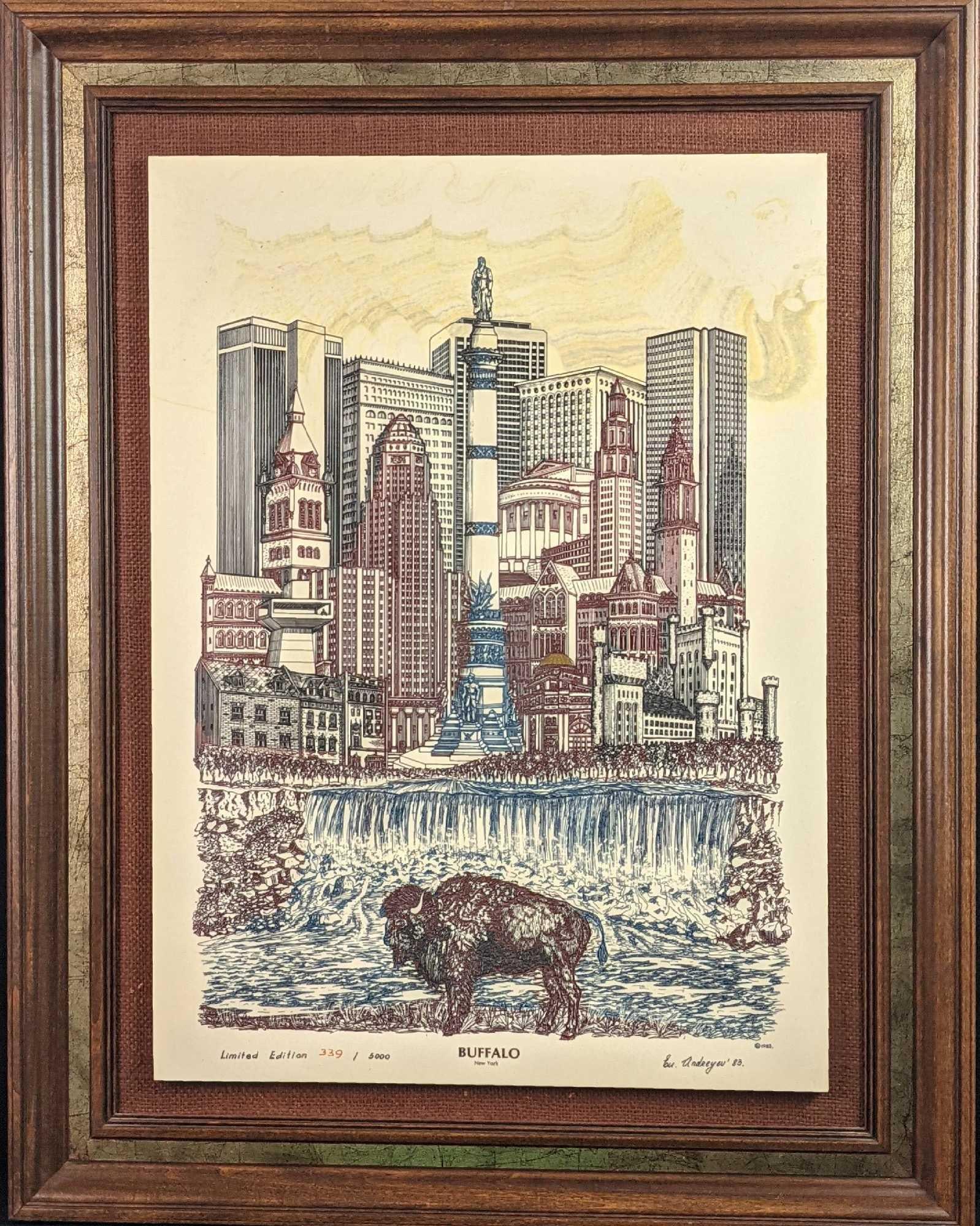 Eugene Andreyev Chicago Collage Etching