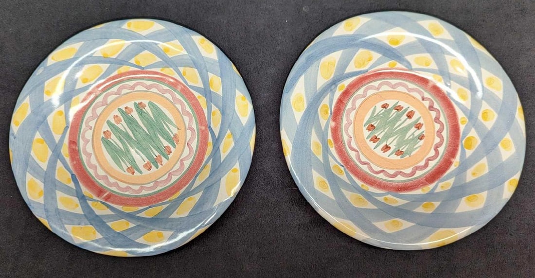 2 MacKenzie-Childs Pottery Salad Plates C (1 of 5)