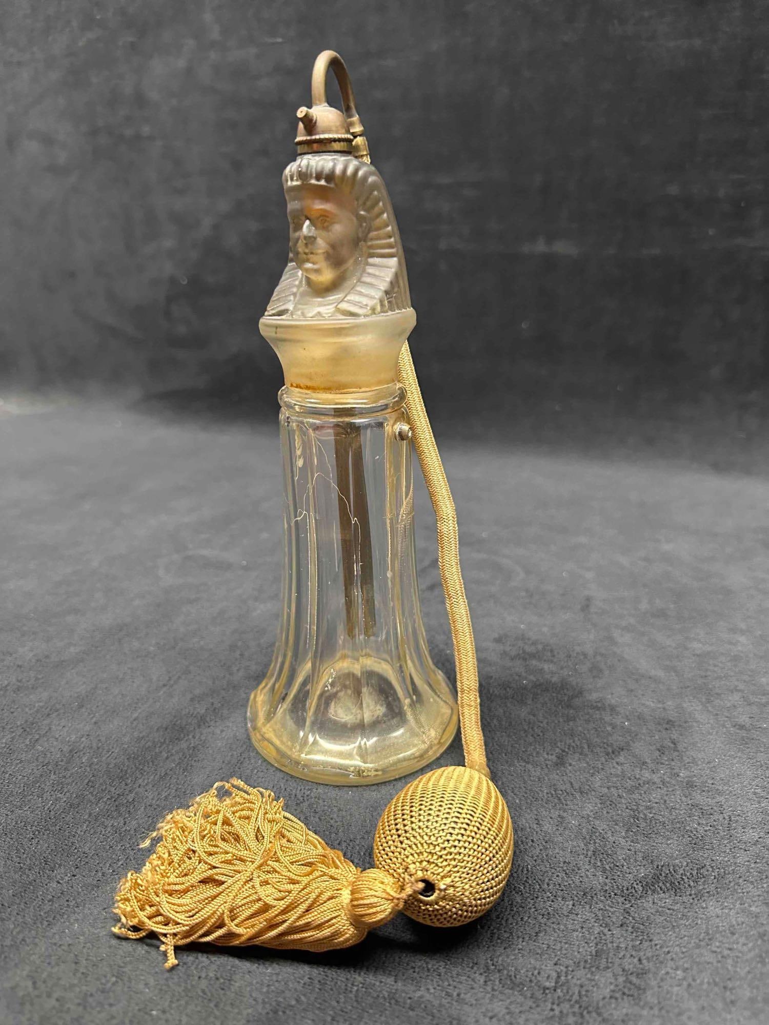 Baccarat Egyptian Revival Perfume Atomizer 1916 (1 of 5)