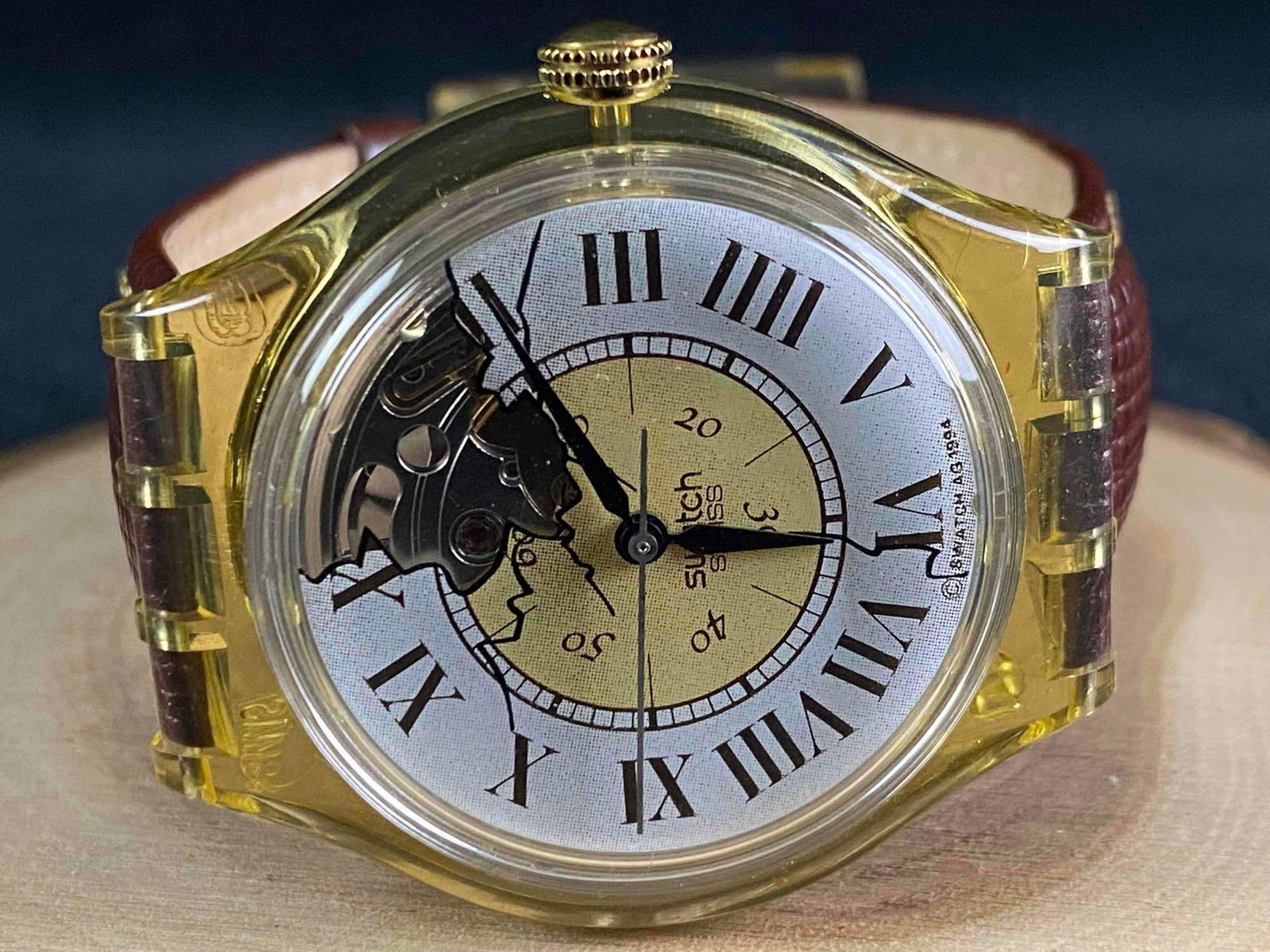 Rare New Old Stock Atlanta Olympics 1994 23J Automatic Swiss Leather Band Swatch Watch: Rare New Old Stock Atlanta Olympics 1994 23J Automatic Swiss Leather Band Watch New condition Includes Original Box & COA 23 Jewels Brown Leather Band Never Worn Excellent working Order