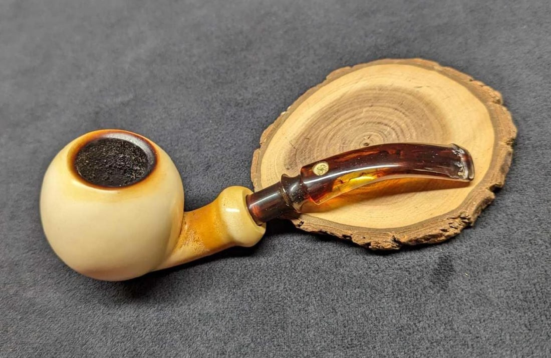 Vintage SMS Meerschaum Smoking Pipe With Case (1 of 13)