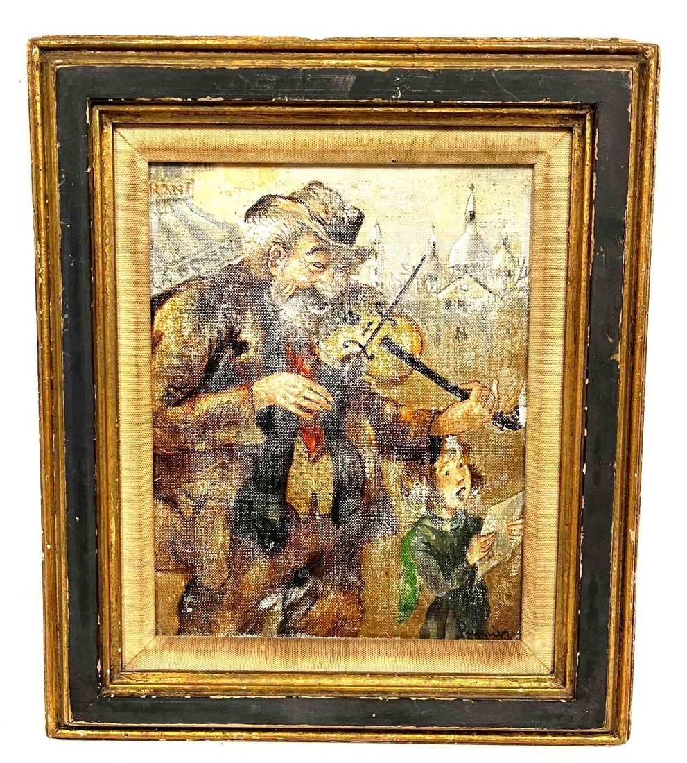 Marcel Prunier Paris Street Scene Signed Oil On Canvas: This lot contains a Original Paris Street Scene Oil On Canvas By the French artist Marcel Prunier. The frame is approx 14 1/4" x 12 1/4" while the canvas is approx 10" x 8". Total weig