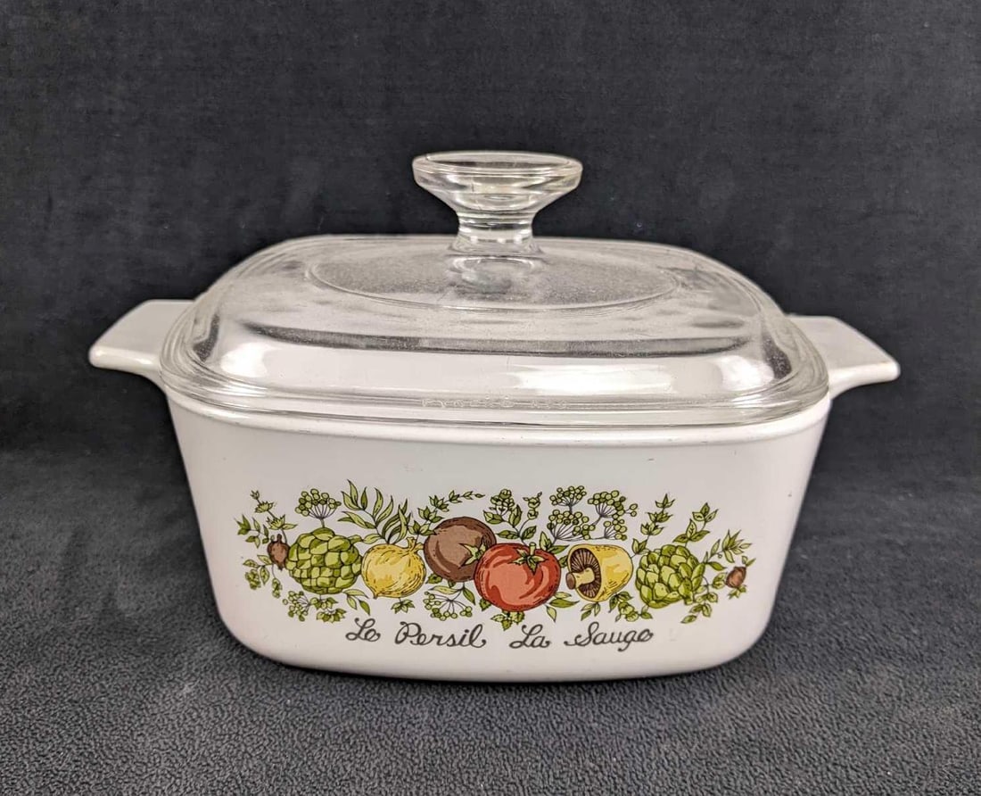Mid-Century Corning Ware Spice Of Life Dish w Lid (1 of 7)