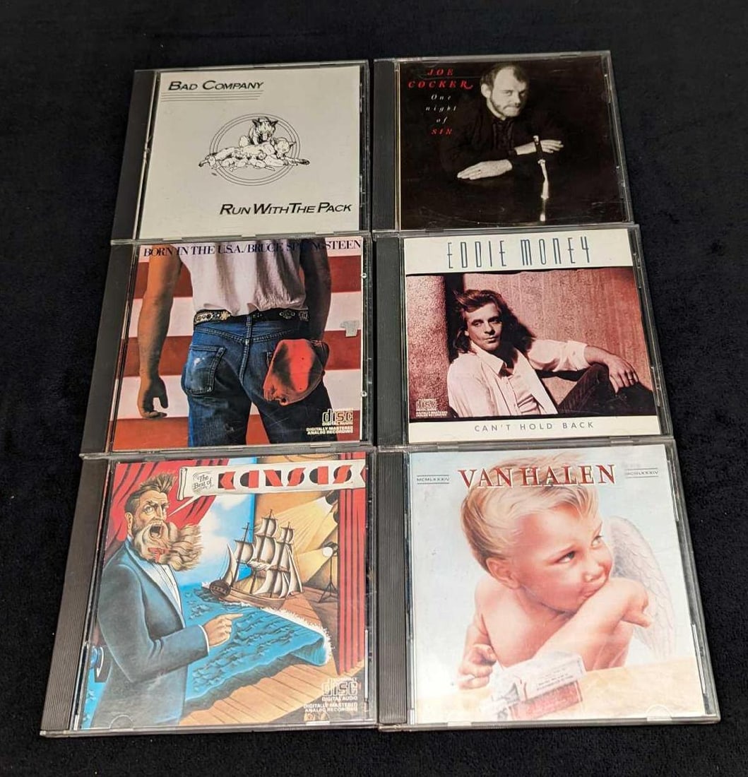 6 Classic Rock Compact Discs Van Halen Kansas (1 of 16)