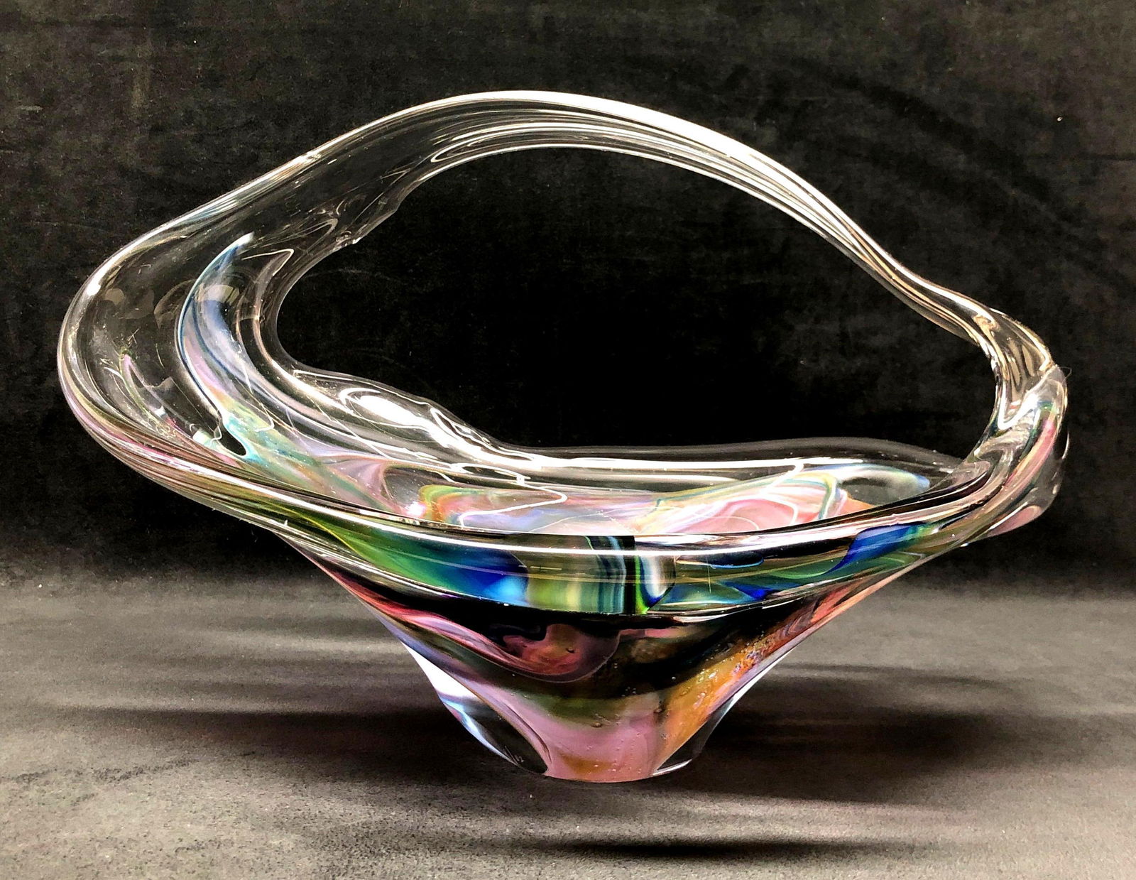 David Goldhagen Freeform Blown Art Glass Sculpture (K30) (1 of 13)