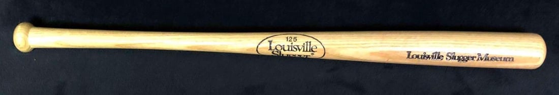 Louisville Slugger Mini Bat Slugger Museum & Factory: This lot contains a Louisville Slugger mini bat made by the Slugger Museum & Factory. This is the perfect gift for any baseball fan. The bat is approx. 16 1/4" x 1" and weighs about 0.2lbs
