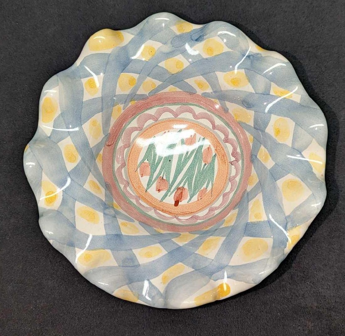 MacKenzie-Childs Pottery Ruffled Bowl D (1 of 7)