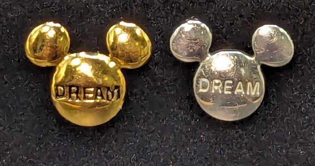 Disney Gold & Silver Mickey Manager Dream Award Tie Tacs (1 of 3)
