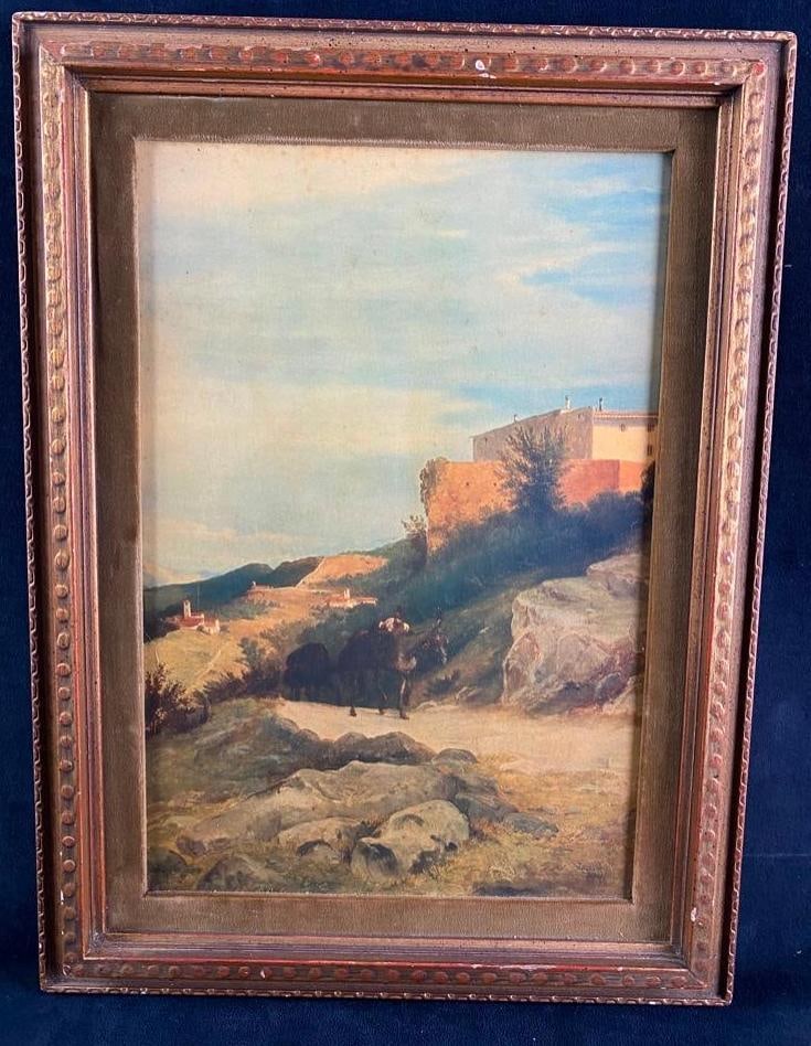 Vintage Reofect Painting/Print of Donkey (1 of 5)