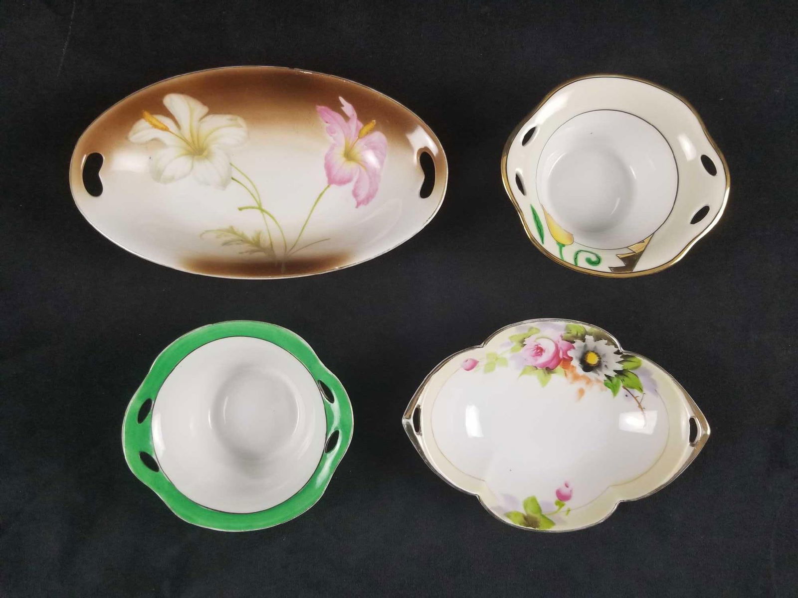 Lot of 4 Handpainted Serving Bowl Dishes (1 of 9)