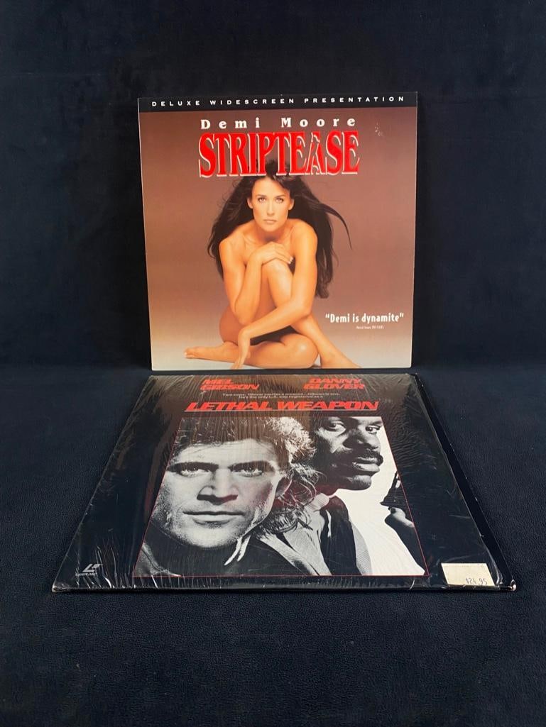 "Striptease" & "Lethal Weapon" on Laserdisc: "Striptease" & "Lethal Weapon" on Laserdisc Two movies on Laserdisc: Striptease Lethal Weapon In good condition, see photos for more detailed condition. Approxi