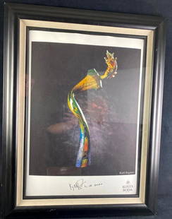 Kosta Boda Art Glass Kjell Engman Signed Print: Kosta Boda Art Glass Kjell Engman Signed Print Signed lithograph of an image of one of Kjell Engman's glass sculptures of women for Kosta Boda, the famed Swedish glass company known for its cutti