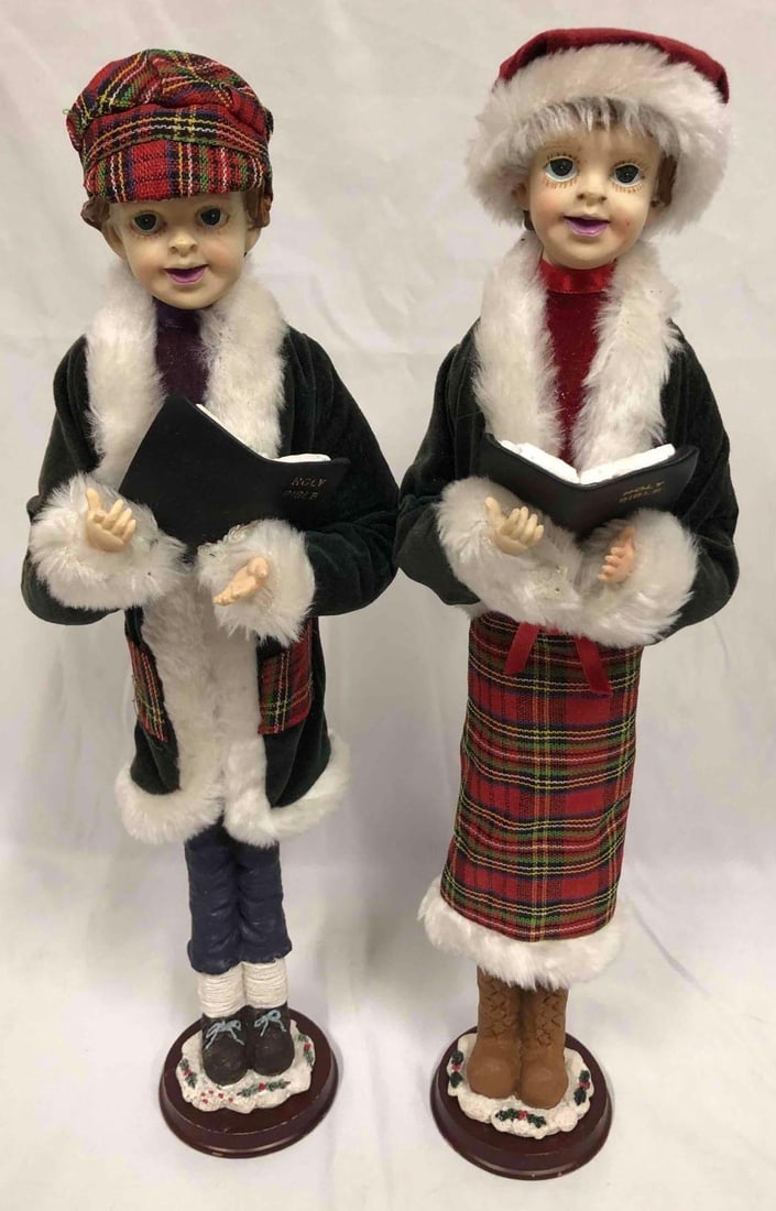 Porcelain Christmas Carolers Pencil Figurines (1 of 6)