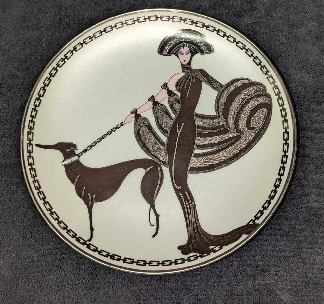 House Of Erte Symphony In Black Decorative LE Porcelain Plate B (1 of 2)