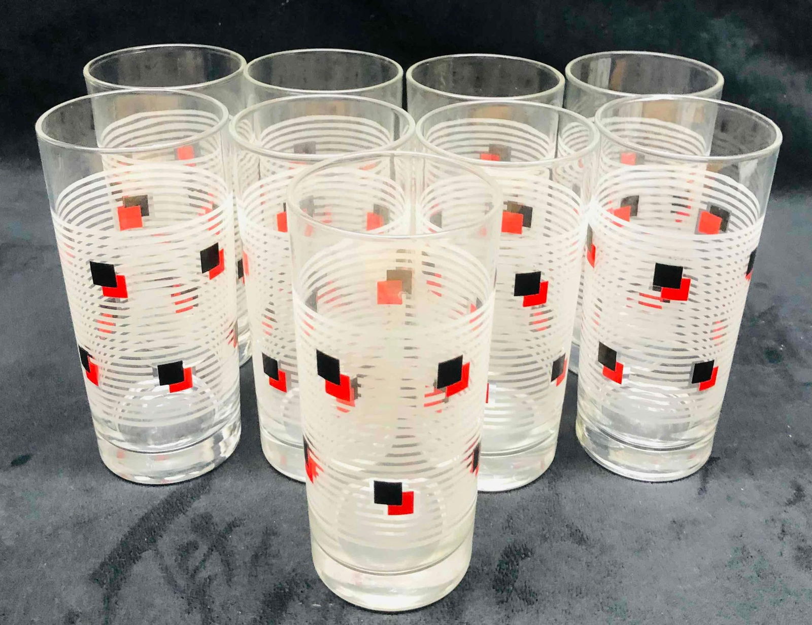 Set Of 9 Mid-Century Modern Cocktail Glasses (1 of 13)
