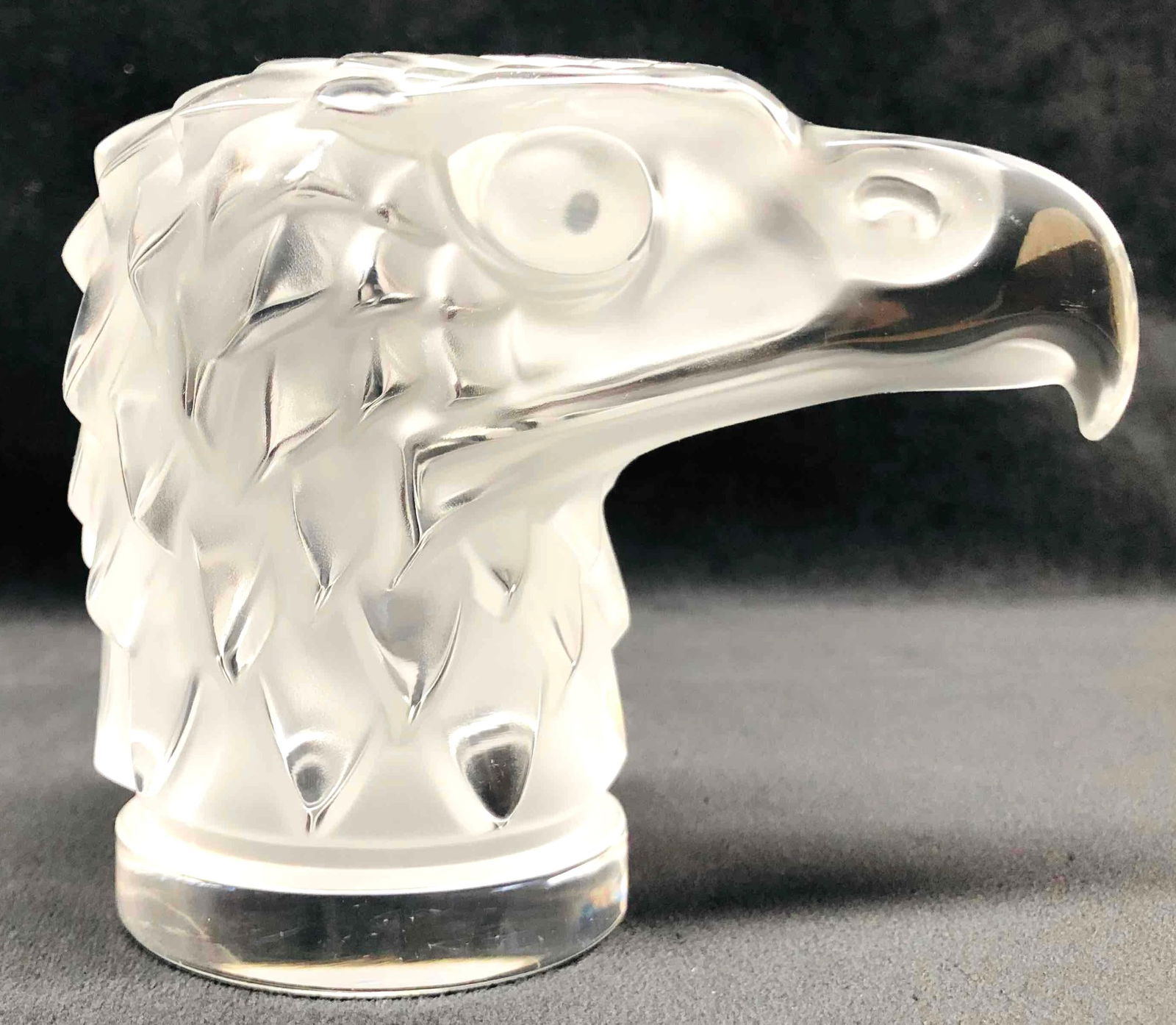 Lalique Paris France Signed Crystal Eagle Head (1 of 9)