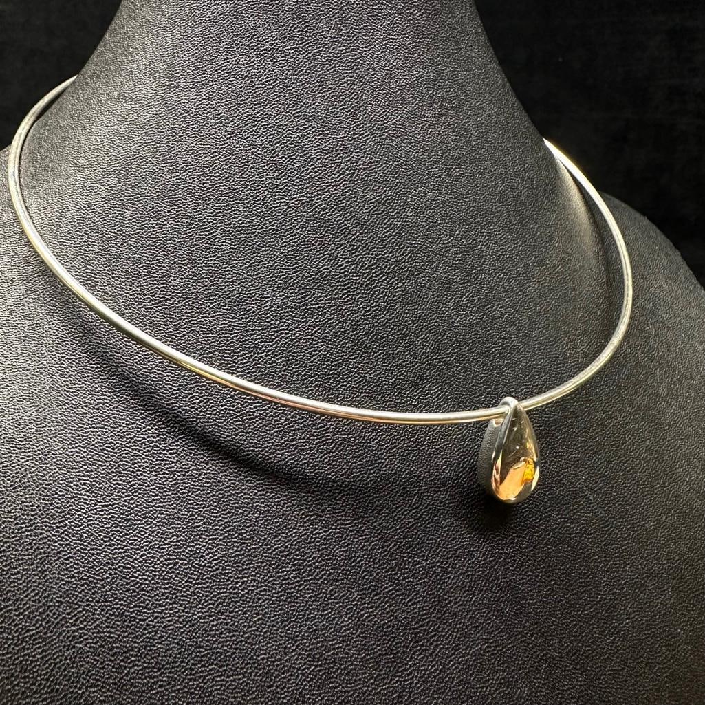 Sterling Silver Solid Necklace Teardrop Pendant: This piece of jewelry has been tested and researched prior to listing. Please view all our pictures they are part of our description. DETAILS: Metal - Sterling Silver Color - Silver Stones - none Hall
